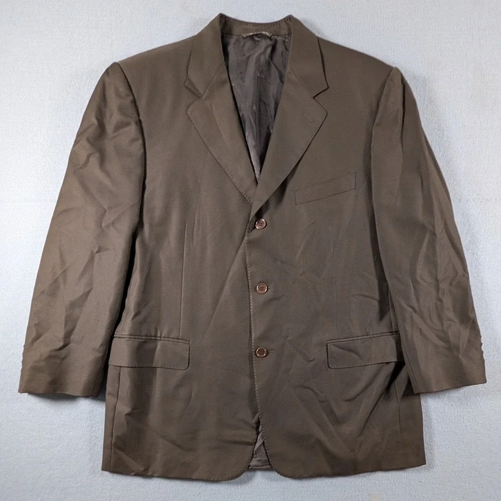 Canali Blazer Mens 56R  100% Wool 3-Button Suit Jacket Made in Italy‎